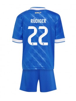 Real Madrid Antonio Rudiger #22 Replika Tredje Kläder Barn 2025-26 Kortärmad (+ byxor)